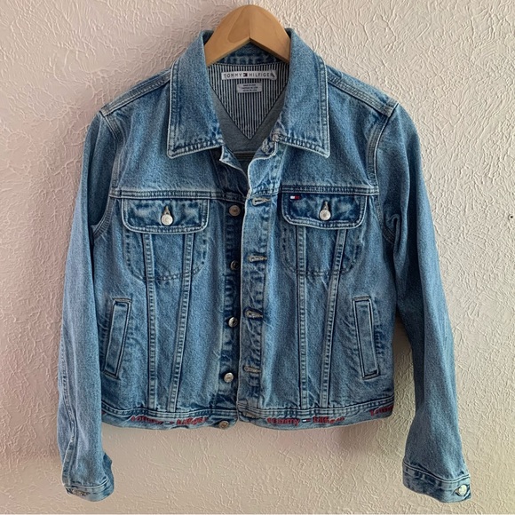 Y2K Tommy Hilfiger jean denim trucker jacket - Picture 1 of 6